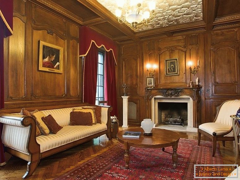 Викторијански стил у унутрашњости дневне собе