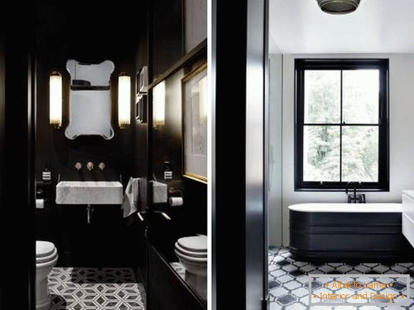 Модеран купатило и тоалет дизајн у црном