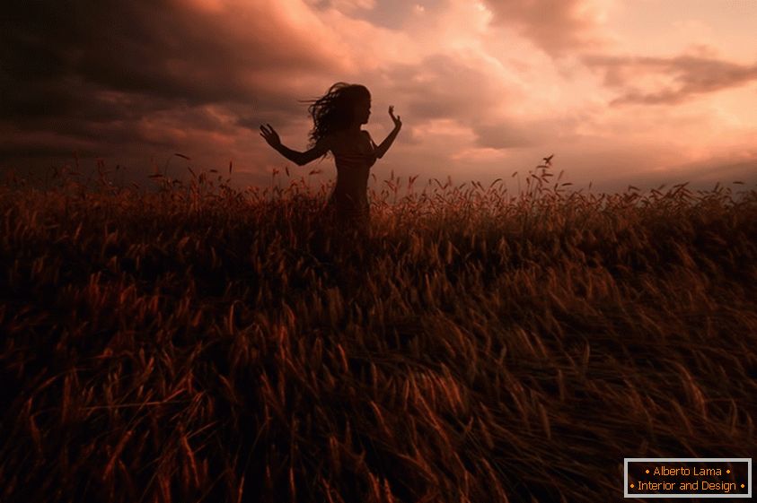 Девојка на пољу пшенице