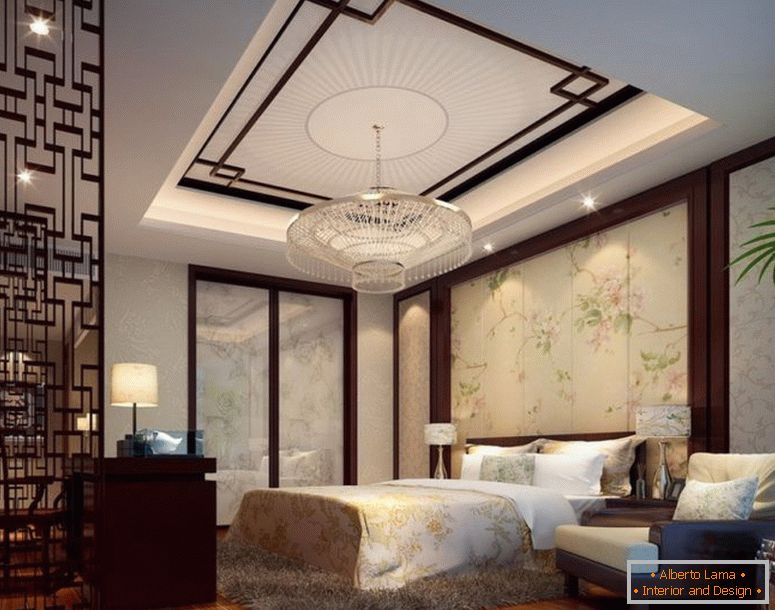 ентеријер-спаваћа соба-кинески стил