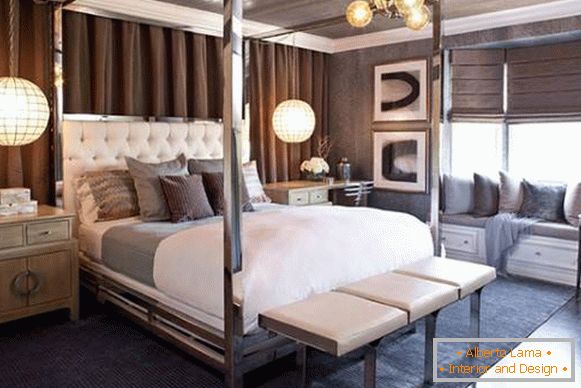 Модерна спаваћа соба са мирисним намештајем