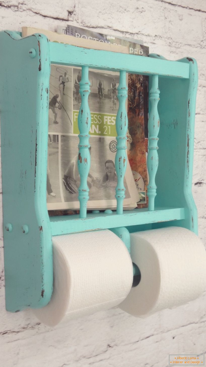 Туркуоисе Винтаге тоалетна папира Холдер