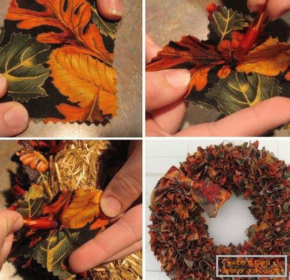 Једноставно уметничко дело за унутрашњост - јесенски венац