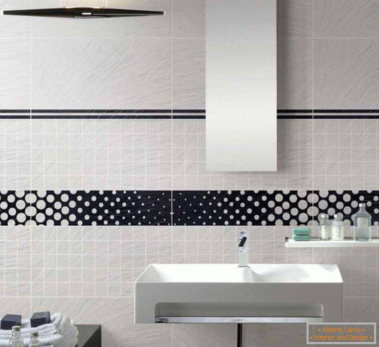 simple-black-and-white-купатилоroom-tile-for-backsplash-usage