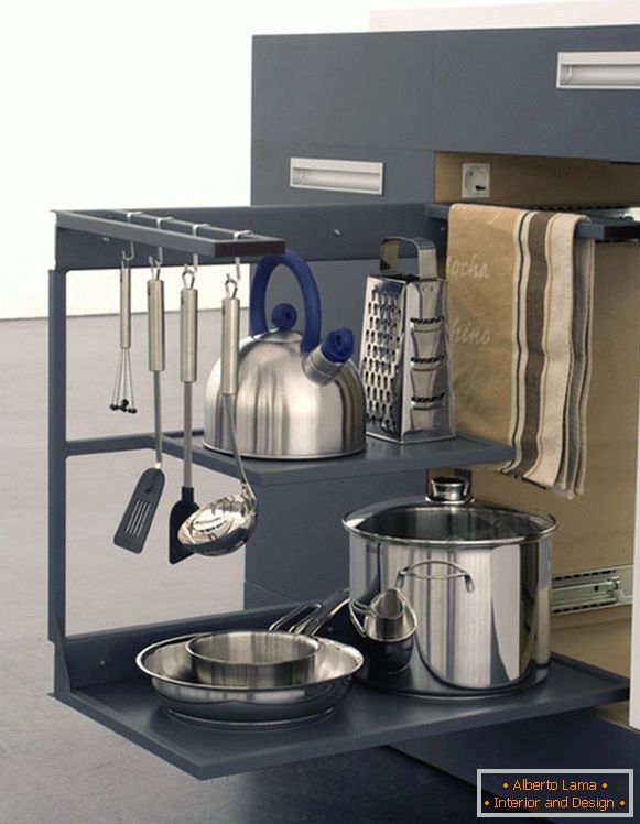 Вертикални систем складиштења у кухињи