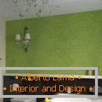 Зелени зид у дизајну собе