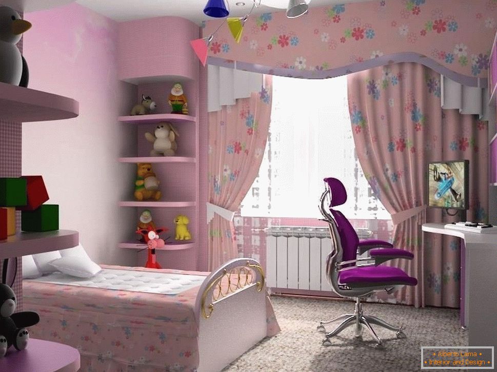 Соба за девојку у розе боје