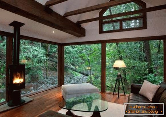 Дизајн ентеријера једне сеоске куће - фото собе у еколошком стилу