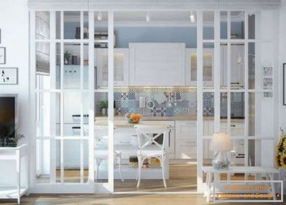 дизајн дневне собе у комбинацији са кухињом, фото 37