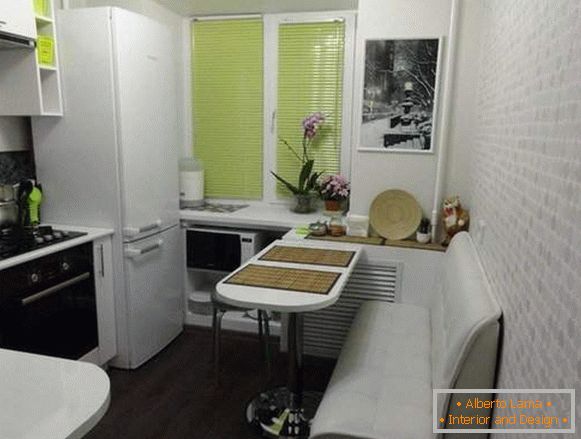 Израда малих просторија у стану: кухиња са шанком уместо сто