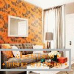 Наранџаста боја у дневној соби
