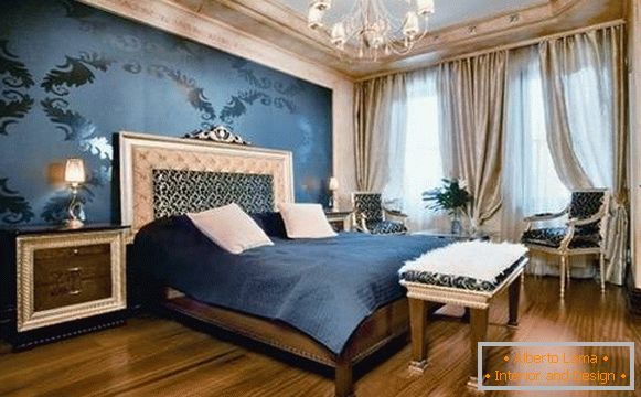 Саппхире плава у дизајну спаваће собе
