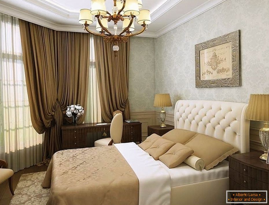 Дизајнирајте у спаваћој соби у класичном стилу