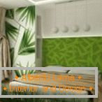 Прибор у спаваћој соби у зеленим тоновима
