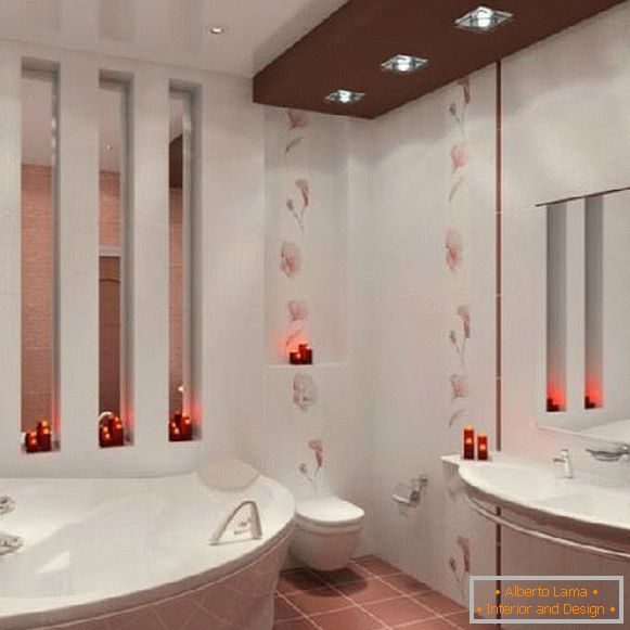 дизајн купатила у комбинацији са тоалетним фотографијама, фото 1