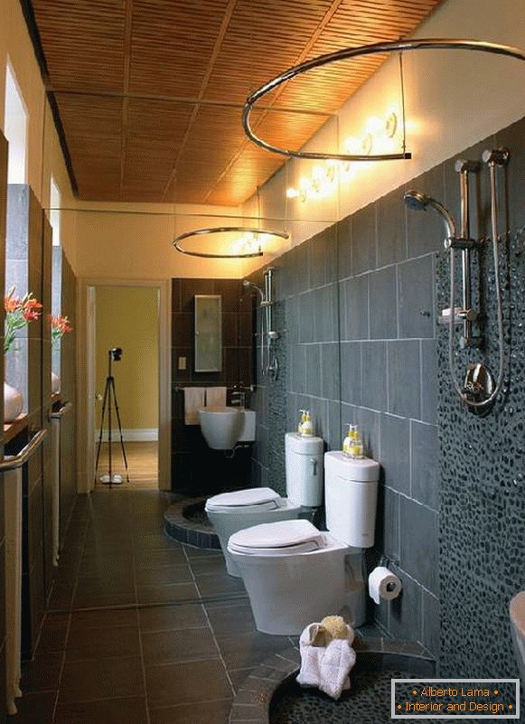 дизајн купатила у комбинацији са тоалетним фотографијама, фото 19
