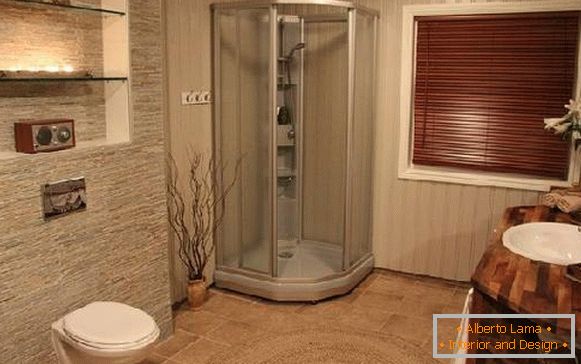 дизајн купатила са тоалетом и машином за прање веша, фото 8
