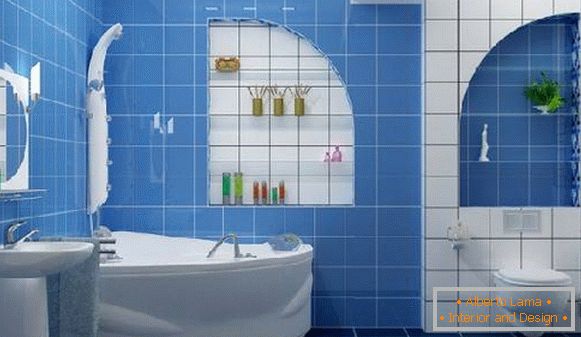 дизајн малог купатила у комбинацији са тоалетом, фото 42
