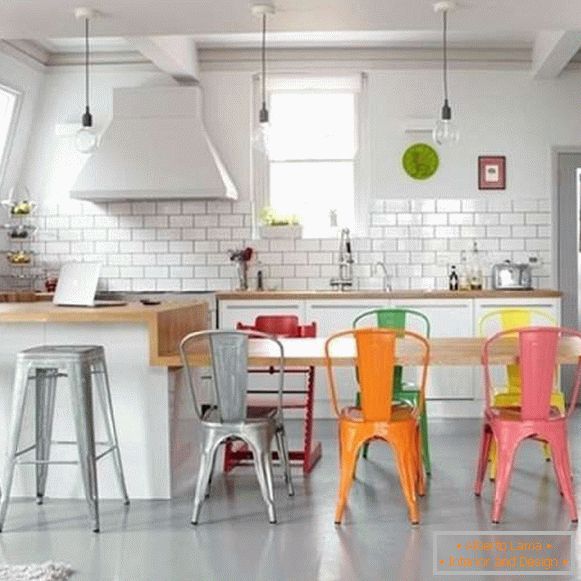 дизајнерске пластичне столице за кухињу, фото 13
