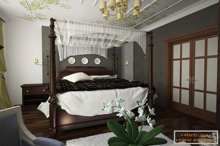 Ушушкана спаваћа соба у кући француске породице.