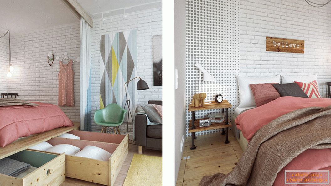 Дизајн спаваће собе у малом стану у Москви