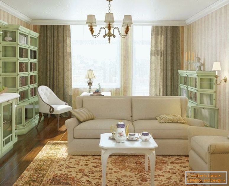 Дневни боравак у провансовом стилу - 80 фотографија