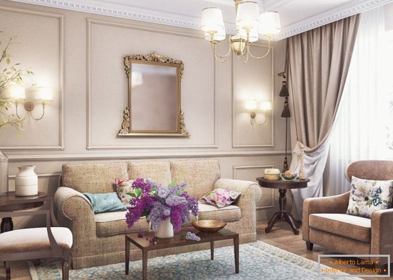 Дневни боравак у провансовом стилу - 80 фотографија