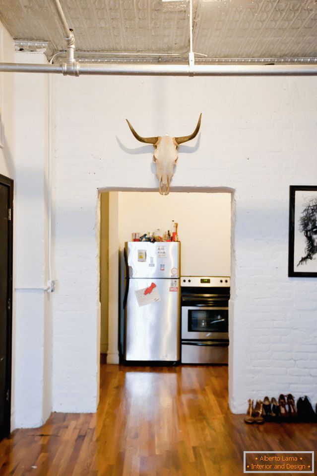 Кухиња стилски стан у Бруклину