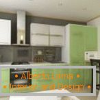 Светло зелени намештај у кухињи
