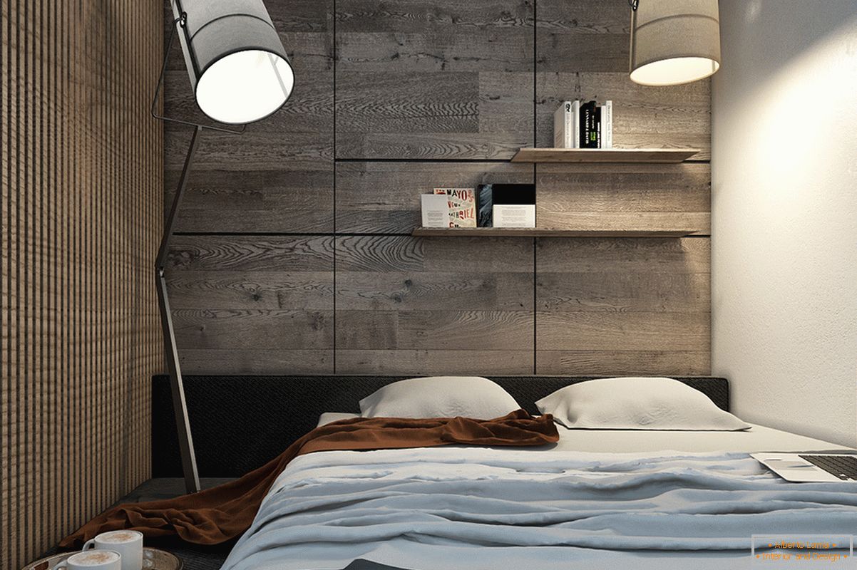 Дизајн спаваће собе за мали стан у скандинавском стилу