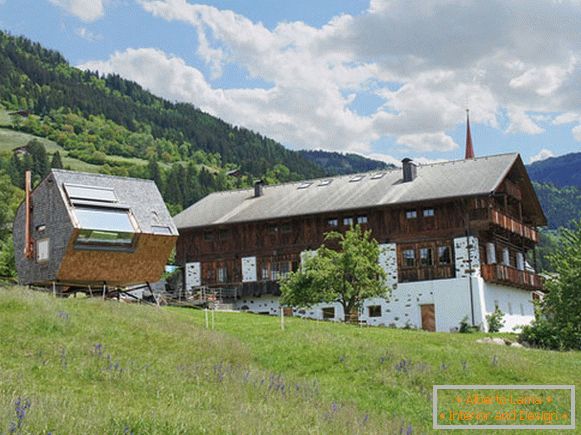 Изглед малих кућица Уфогел у Аустрији