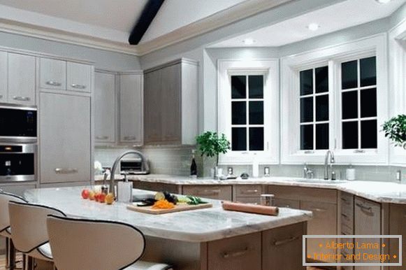 Кухиње са прозором у кући: дизајнирајте идеје и фотографије