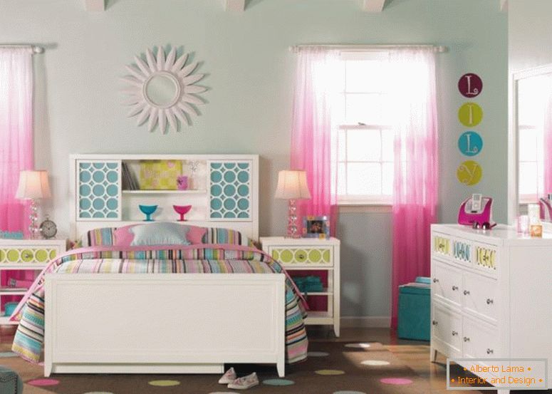 модна-бела-боја-дрвена-икеа-спаваћа соба-намештај-с-пуно величине-књижара-хеадбоард-користећи-шарене-траке-шаблон-тема-постељина-за-ин-инспиративна-тинејџери-спаваћа соба-декорација- 1120к799
