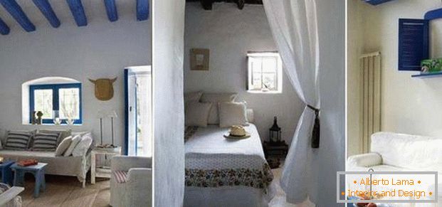 дизајн спаваће собе у медитеранском стилу