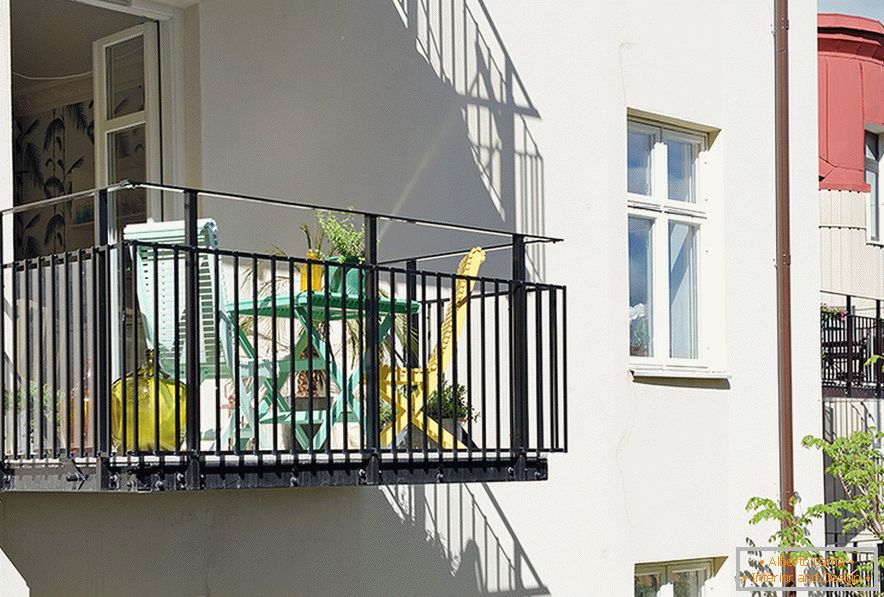 Балкон једнокреветног апартмана у Гетеборгу