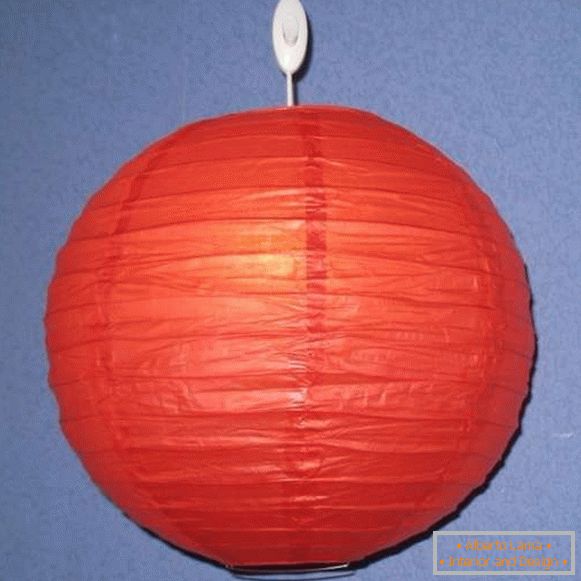 Кинеска лампа са папира - како направити своје руке
