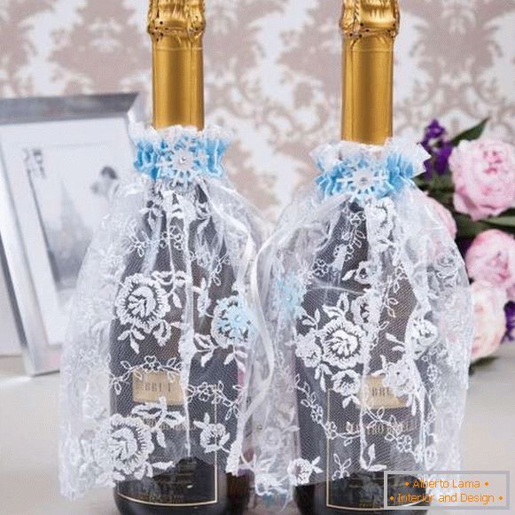 Како украсити венчање бочице шампањца - идеје својим рукама