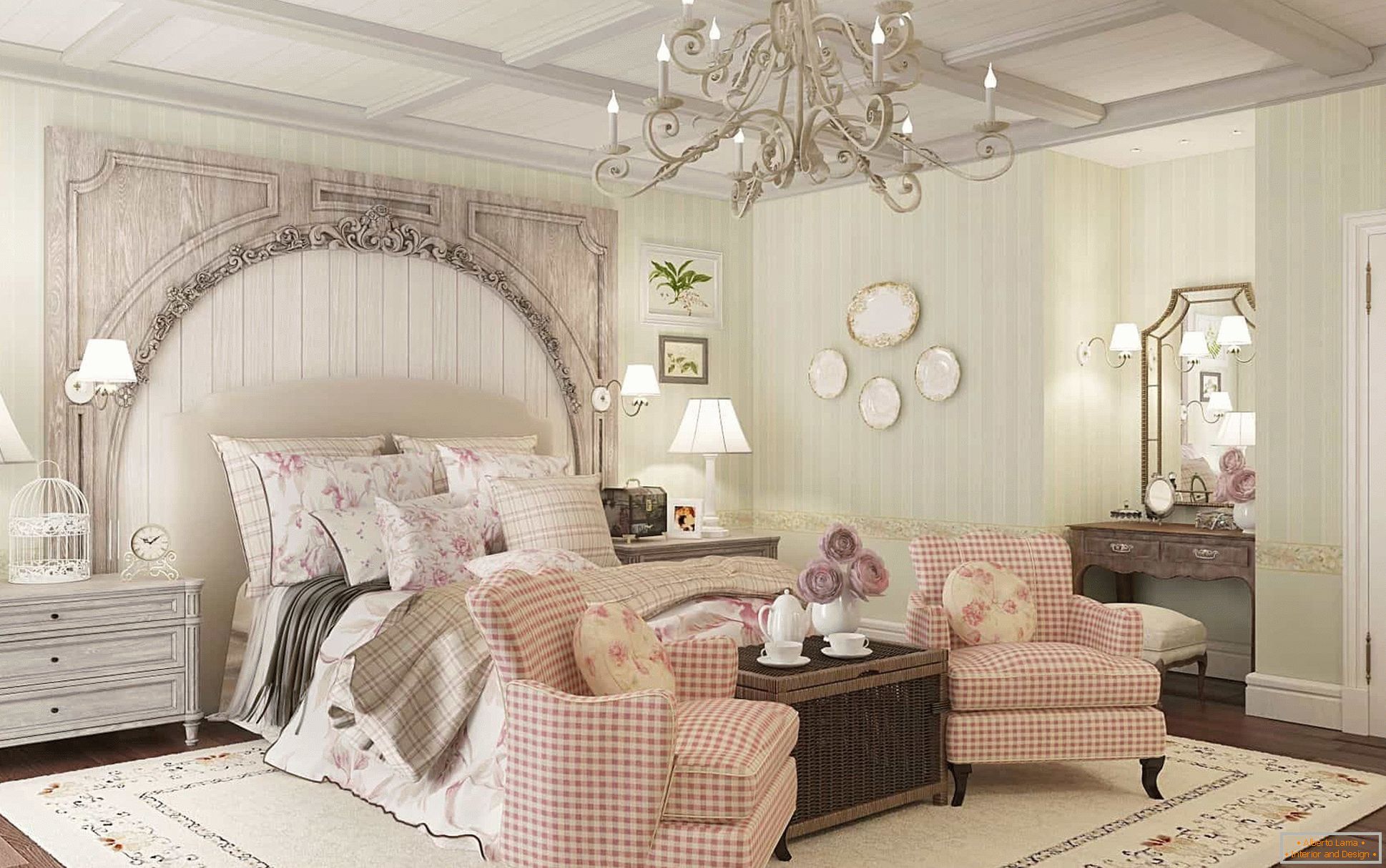 Романтична спаваћа соба у Провансовом стилу