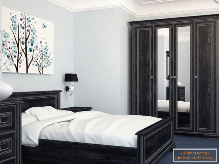 Модуларни намештај за малу спаваћу собу у скандинавском стилу.