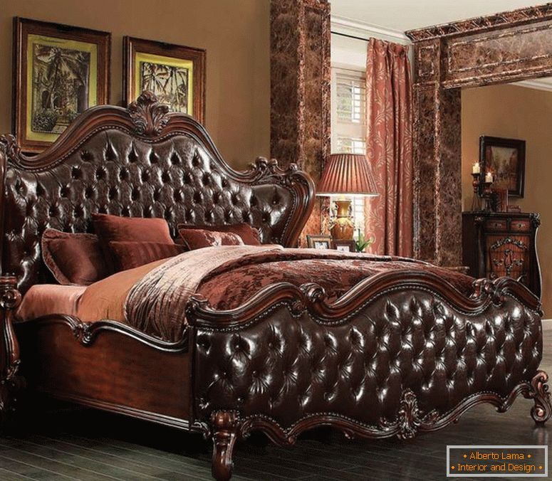 традиционални кревет-тамно-браон-пу-трешња-храст-сани-ац-цхатеау-б1