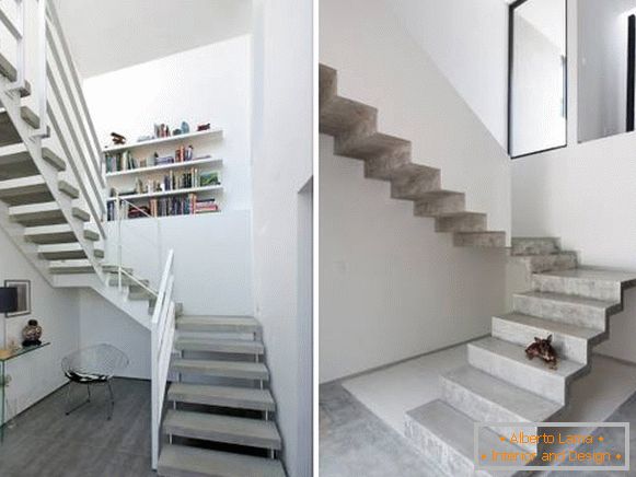 Бетонске степенице у приватним кућама - фотографија у унутрашњости