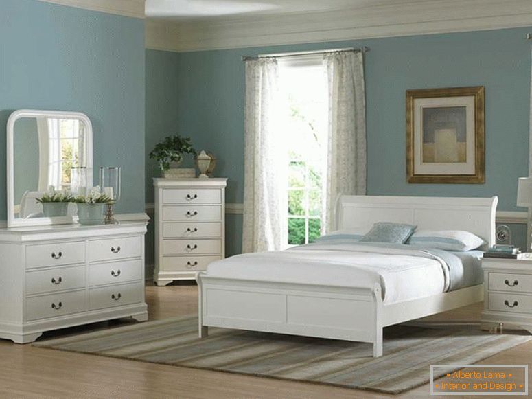 бела спаваћа соба-дизајн намештаја
