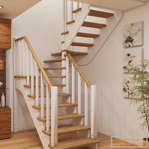 Врсте степеница у приватној кући у облику и материјалу