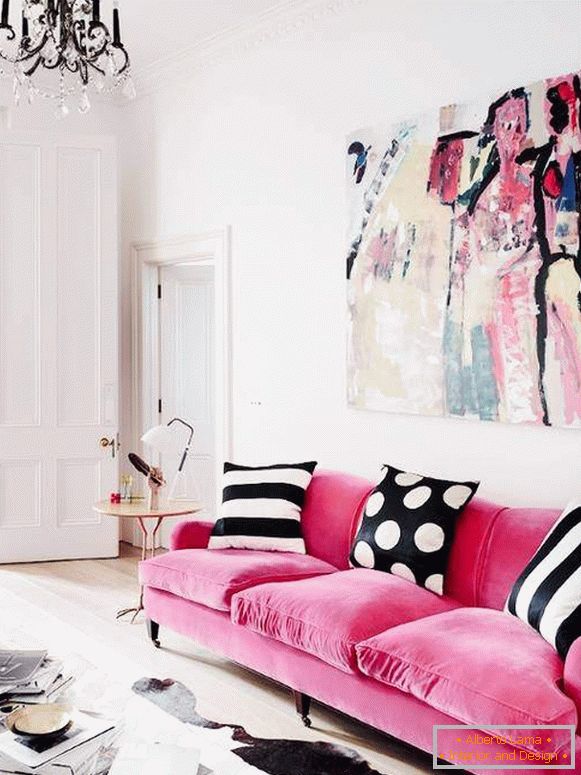 Розета кауч у унутрашњости дневне собе Фото