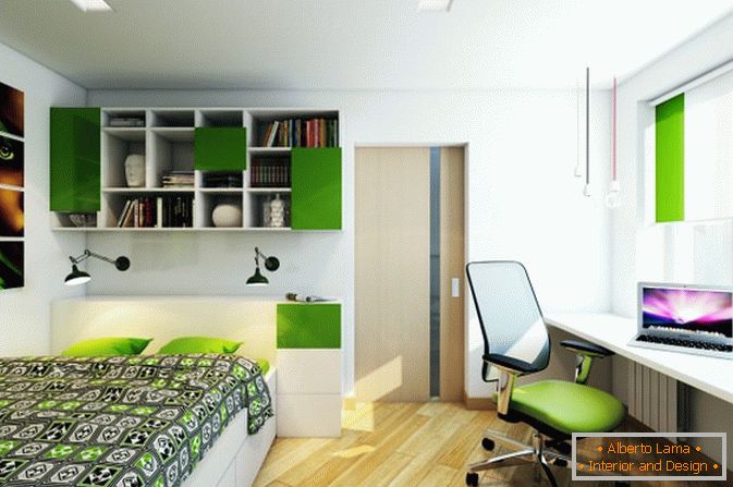Спаваћа соба маленькой квартиры-студии в России
