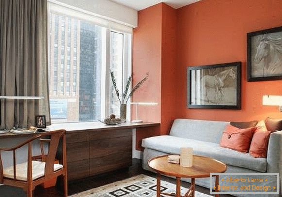 Модерна кућа-канцеларија-наранџаста боја