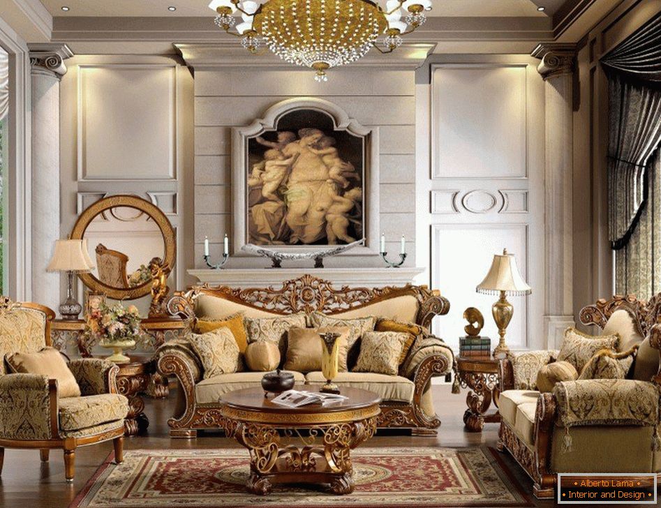 Дневна соба у стилу класицизма