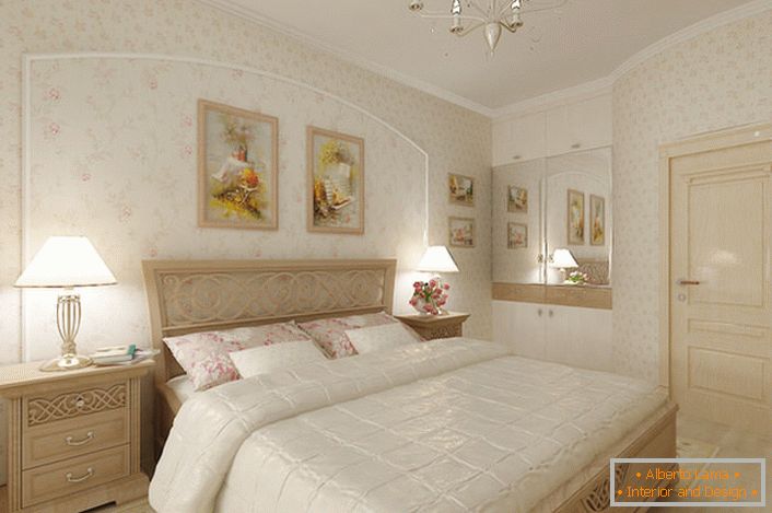 Спаваћа соба у стилу романтизма.