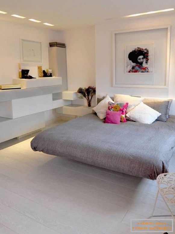 Женска спаваћа соба у стилу минимализма