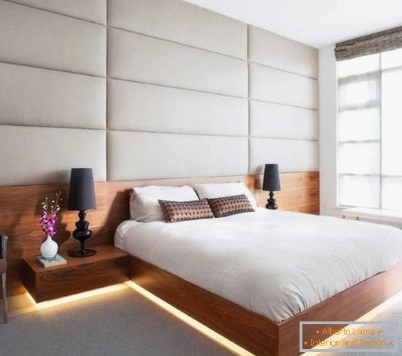 Прекрасан дрвени кревет са светлом